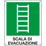E20199X - Cartello emergenza scala di evacuazione EN ISO 7010 E059