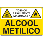E2781 - Cartello sostanze pericolose ALCOOL METILICO EN ISO 7010