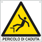 E401301Y - Cartello pericolo pericolo di caduta EN ISO 7010