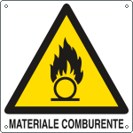 E401801X - Cartello pericolo materiale comburente EN ISO 7010