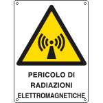 E442801X - Cartello pericolo radiazioni elettromagnetiche EN ISO 7010