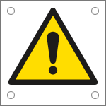 E49601N - Cartello alluminio pericolo generico EN ISO 7010