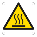 E49639M - Cartello alluminio pericolo superficie calda EN ISO 7010