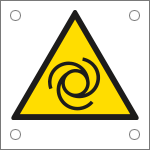 E49642M - Cartello alluminio pericolo avviamento automatico EN ISO 7010