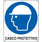 E615201KS - Etichetta adesiva obbligo casco protettivo EN ISO 7010