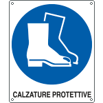 E615501W - Cartello obbligo calzature protettive EN ISO 7010
