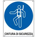 E617901K - Cartello obbligo cintura di sicurezza EN ISO 7010