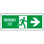 E720302KS - Etichetta Emergency EXIT freccia a destra  EN ISO 7010