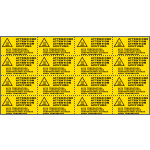 E91600C - foglio 16 etichette Attenzione alta temperatura EN ISO 7010