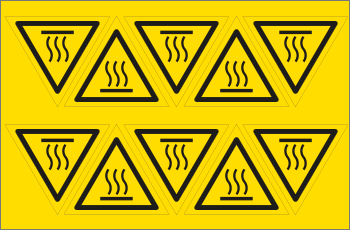 E91633A - foglio n.10 etic.aut. "SUP. CALDA +simb