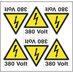E91653A - foglio n. 6 etic.aut. "380 VOLT"+simb.
