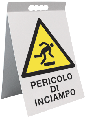 ECAP17127X - cavalletto PVC pericolo di inciampo