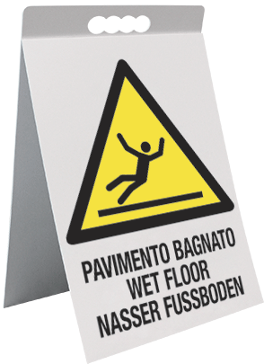 ECAP1762X - cavalletto PVC pavimento baganato 3 lingue