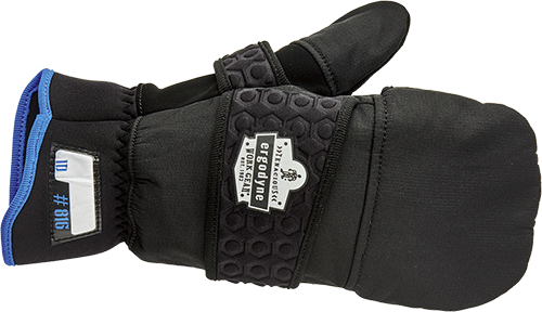 EDS816M - guanti termici PROFLEX 816 col.NERO tg.M muffole+fascia riflettente