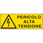 EEF1734K - cartello autoadesivo EasyFix pericolo alta tensione EN ISO 7010