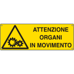 EF1765K - cartello autoadesivo EasyFix attenzione organi in movimento