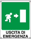 EF20106X - Cartello adesivo EasyFix uscita di emergenza destra