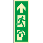 EL12033D - Etichetta adesiva fotoluminescente DIN apertura porta a destra