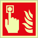 EL15117KA - Cartello luminescente allarme antincendio EN ISO 7010