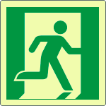 EL15153XA - Cartello emergenza uscita di emergenza a ds solo simbolo EN ISO 7010