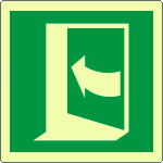 EL15221KP - cartello PVC apertura a spianta sinistra  EN ISO 7010