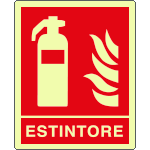 EL20118XA - Cartello luminescente Estintore UNI EN ISO 7010