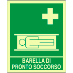 EL20154KA - Cartello fotoluminescente barella pronto soccorso