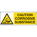 EYE1720K - sign hazard "CAUTION CORROSIVE SUBSTANCE EN ISO 7010 W023