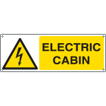 EYE1798K - Sign hazard ELECTRIC CABIN EN ISO 7010