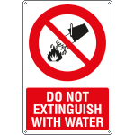EYE1823KS - Sign prohibition DO NOT EXTINGUISH WITH WATER