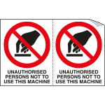 EYE95213A - sheet n. 2 label "UNAUTHORISED..."