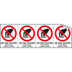 EYF95210B - sheet n. 4 label NE PAS OUVRIR AVANT D'AVOIRE COUPE'.....EN ISO 7010