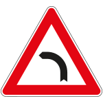 FAR190005 - Triangolo rifrangente NF 5 CURVA A SINISTRA