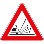 FAR190029 - Triangolo rifr NF 29  MATERIALE INSTABILE SU STRADA