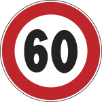 FAR26005060 - Disco  rifrangente NF 50 LIMITE VELOCITA'KM 60