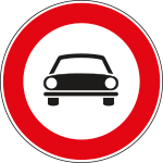 FAR260058 - Disco rifrangente NF 58 TRANSITO vietato AUTO