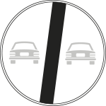 FAR260072 - Disco rifrangente NF 72 FINE divieto SORPASSO