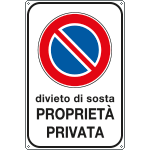FL5632Y - Cartello  divieto SOSTA PROPRIETA' PRIVATA