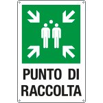FL5686Y - cartello lamiera scatolato "PUNTO DI RACCOLTA"