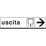 FL6805D - Cartello indicazione USCITA destra