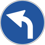 FLH240080E - Cartello HI NF80b/c DIREZIONE obbligo SINISTRA