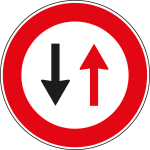 FLH260041 - Cartello NF41 DARE PRECEDENZA SENSI UNICI ALTERNATI