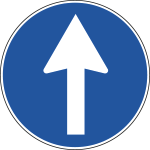 FLH260080A - Cartello HI NF80a DIREZIONE OBBLIGATORIA DIRITTO