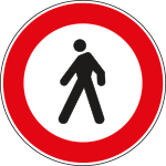 FLR240054 - Cartello NF 54 TRANSITO vietato PEDONI