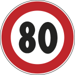 FLR26005080 - Cartello NF 50 LIMITE VELOCITA'KM 80