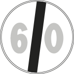 FLR26007160 - Cartello  NF 71 FINE LIMITE VELOCITA' KM 60