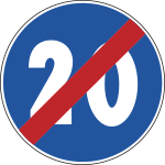 FLR26008620 - Cartello  NF 86 FINE LIMITE MINIMO KM 20