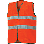 GBR07A - Gilet alta visibilità poliestere colore arancio cl.2