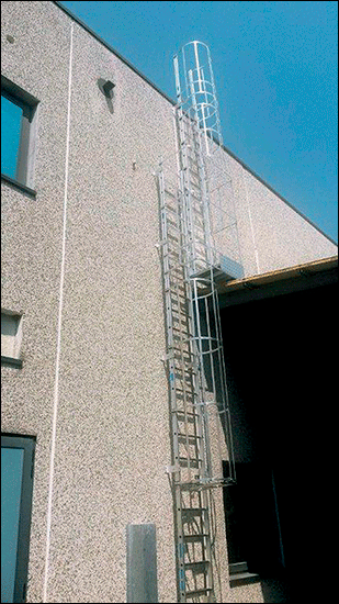 HSP508 - scala a gabbia modulare completa h. sbarco 8 m. (staffe escluse)