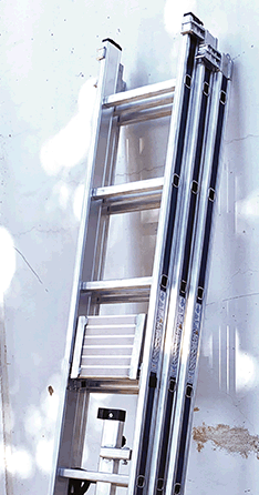 HSS250G - Scala alluminio componibile cm. 257 con pianetto